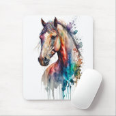 美しい水彩馬マウスパッド マウスパッド (マウス)