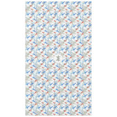 美しい水彩鳥と葉のパターン テーブルクロス (正面)