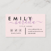 美しい水彩鳥プロフェッショナル 名刺 (裏面)