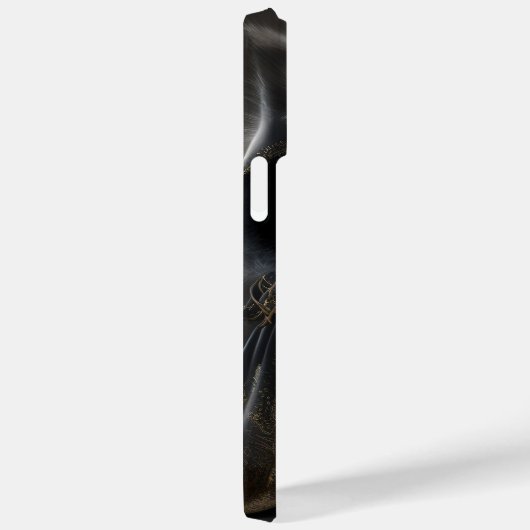 美しい水彩黒猫と金ゴールドベール Case-Mate iPhoneケース (裏面 / 右)