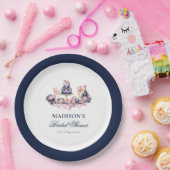 美しい水彩 結婚前お茶会 パーソナライズド ペーパープレート (パーティー)