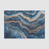 美しい水晶の宝庫は青の色合いで揺れ動く 薄葉紙 (正面)