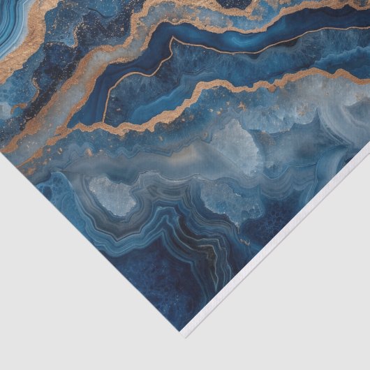 美しい水晶の宝庫は青の色合いで揺れ動く 薄葉紙 (詳細)