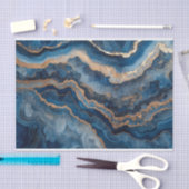 美しい水晶の宝庫は青の色合いで揺れ動く 薄葉紙 (クラフト)