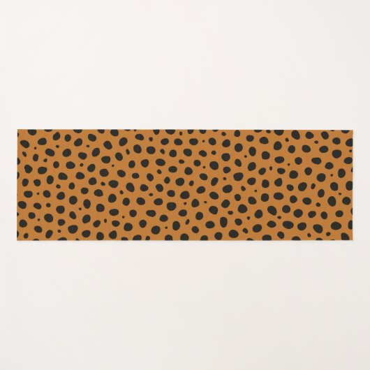 美しい水玉模様チーターアニマルプリント ヨガマット (正面(横))
