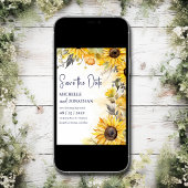 美しい水色のひまわり結婚が 招待状