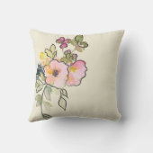 美しい水色のカスタムフローラ最高のマム クッション (裏面)