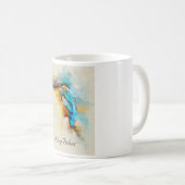 美しい水色のカワウソ コーヒーマグカップ (正面右)