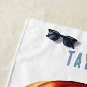 美しい水色のクラゲパーソナライズされた。 ビーチタオル (インサイチュ)