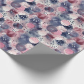 美しい水色のクリスマス ラッピングペーパー (角)