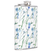 美しい水色のコーンフラワー フラスク (右)