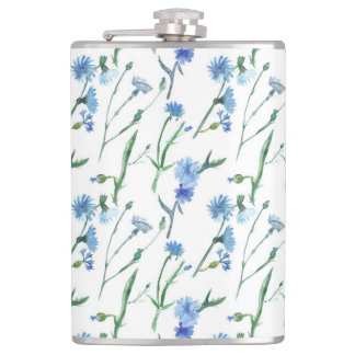 美しい水色のコーンフラワー フラスク