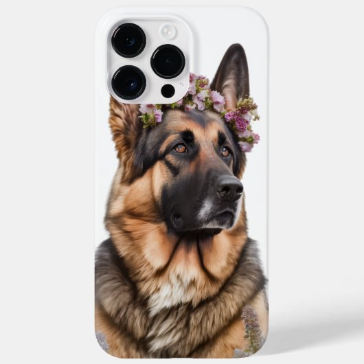 美しい水色のドイツの羊飼い犬 Case-Mate iPhoneケース (裏面)