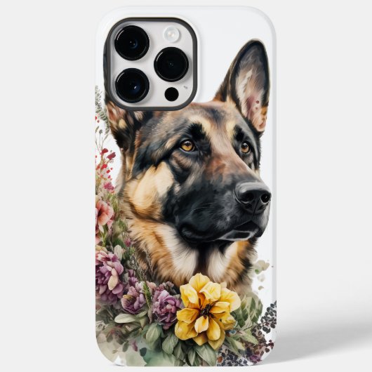 美しい水色のドイツの羊飼い犬 Case-Mate iPhoneケース (裏面)