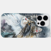 美しい水色のノルウェーの森の猫 Case-Mate iPhoneケース (裏面 (横))