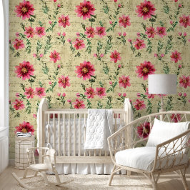 美しい水色のヴィンテージ花かわいい 壁紙