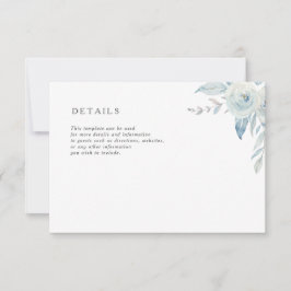 美しい水色の埃っぽい青結婚の詳細 出欠カード