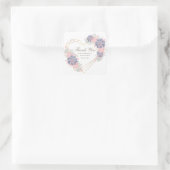 美しい水色の多肉植物結婚の感謝 スクエアシール (バッグ)