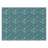 美しい水色の木 テーブルクロス (正面(横))