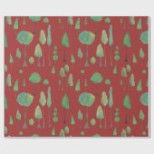 美しい水色の木 ラッピングペーパー (フラット)