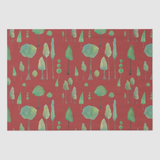 美しい水色の木 薄葉紙 (正面)