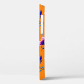 美しい水色の牡丹の紫の花と Case-Mate iPhoneケース (裏面 / 左)