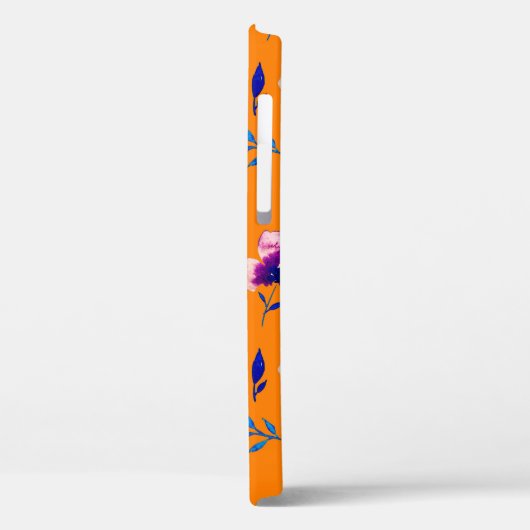 美しい水色の牡丹の紫の花と Case-Mate iPhoneケース (裏面 / 左)