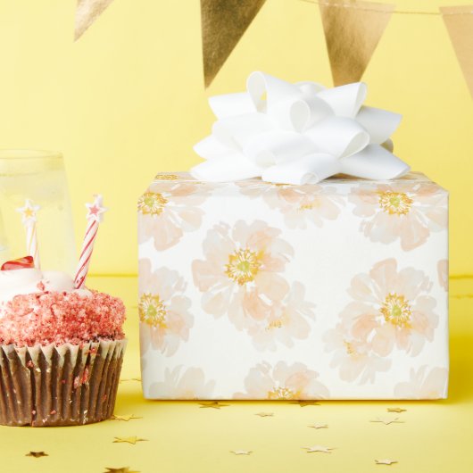 美しい水色の牡丹の花 ラッピングペーパー (誕生日パーティー)