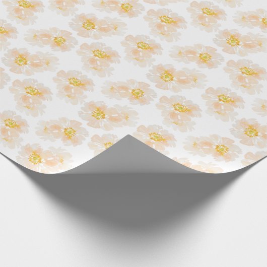 美しい水色の牡丹の花 ラッピングペーパー (角)