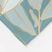 美しい水色の甘い植物性ブルーピンクファイル フリースブランケット (角)