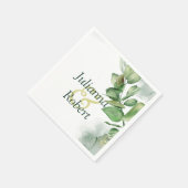 美しい水色の緑のナプキン スタンダードカクテルナプキン (角)