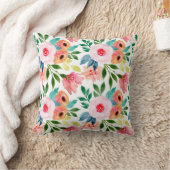 美しい水色の花 クッション (ブランケット)