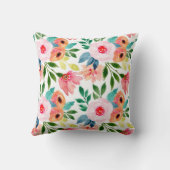 美しい水色の花 クッション (裏面)