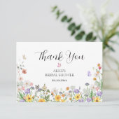 美しい水色の花 サンキューカード (スタンド正面)