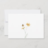 美しい水色の花 サンキューカード (裏面)