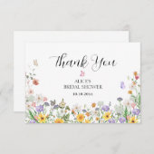 美しい水色の花 サンキューカード (正面/裏面)