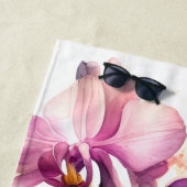 美しい水色の蘭 ビーチタオル (インサイチュ)