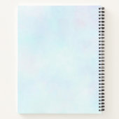 美しい水色の蝶パターン ノートブック (裏面)