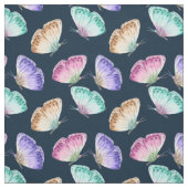 美しい水色の蝶パターン ファブリック (見本)