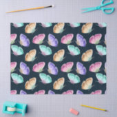 美しい水色の蝶パターン 薄葉紙 (クラフト)