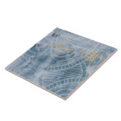 美しい水色の青いグレーとイン芸術的ク タイル (側面)