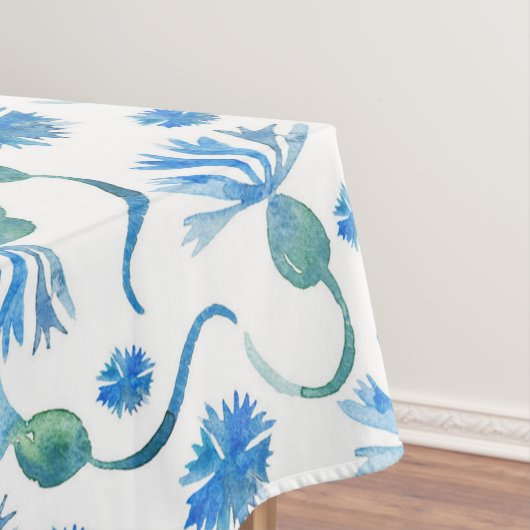 美しい水色の青いコーンフラワー テーブルクロス (インサイチュ)