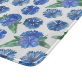 美しい水色の青いトウモロコシの花 カッティングボード (角)