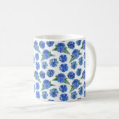 美しい水色の青いトウモロコシの花 コーヒーマグカップ (正面右)