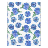 美しい水色の青いトウモロコシの花 テーブルクロス (正面)