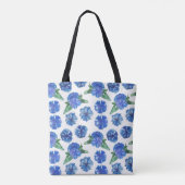 美しい水色の青いトウモロコシの花 トートバッグ (裏面)