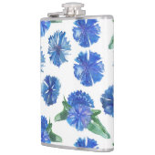 美しい水色の青いトウモロコシの花 フラスク (左)