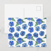 美しい水色の青いトウモロコシの花 ポストカード (正面/裏面)