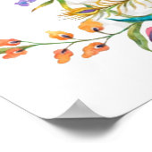 美しい水色の青い孔雀I ポスター (角)