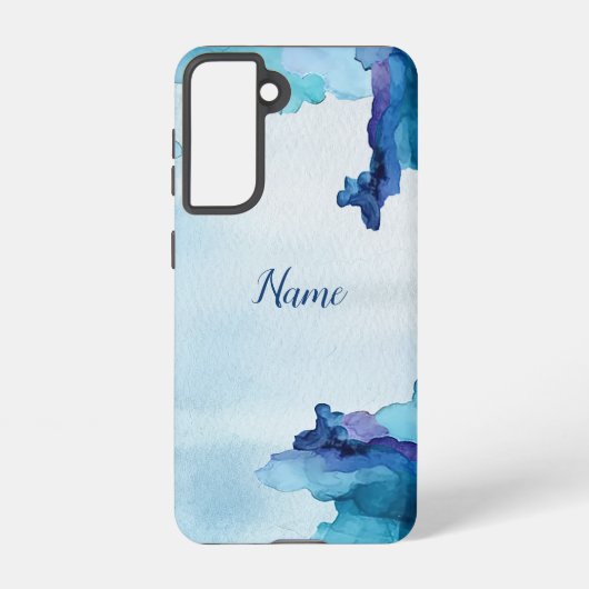 美しい水色の青とシアンの電話ケース SAMSUNG GALAXYケース (裏面)